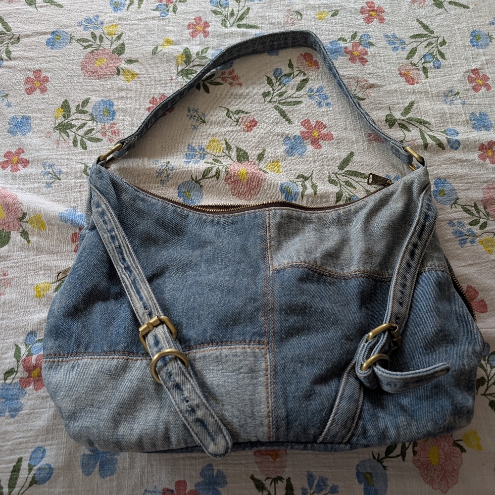 Patricia Nash Elia Denim Hobo Bag